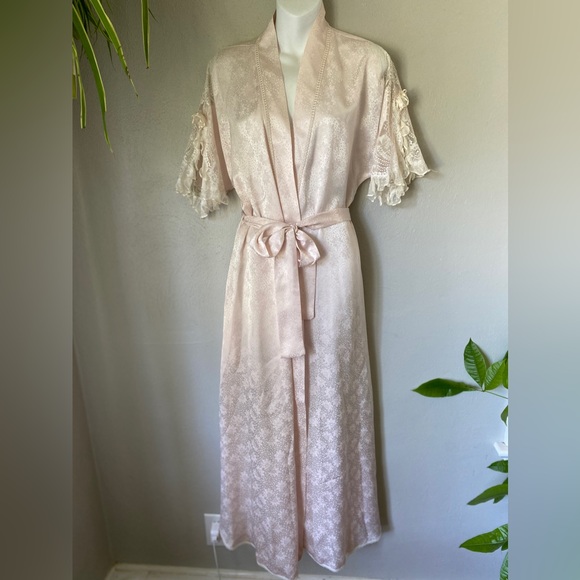 Dior Other - Christian Dior Pink Satin ruffle robe m